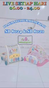 Spacebaby SB 8020 Piano Playgym Baby Lampu Musik Set Matras Mainan