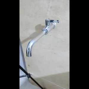 Kran Wastafel Tancap Tembok Tancap Dinding Kran Air 1/2 Inch Bahan ABS Chrome SLT-241