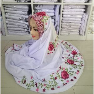 MUKENA LAJUR/TERUSAN PUTIH BORDIR BUNGA SIMPEL ELEGAN | MUKENA LANGSUNGAN REMAJA DEWASA BAHAN ADEM | MUKENAH LAJURAN RUKUH BORDIL SANTRI PUTRI MINANG KUDUSAN POLINO PUTIH SUPER | MUKENA DEWASA TERUSAN KATUN