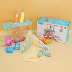 LIWAN | Educational Wooden Kitchen Playset with Fruits Cutting and Tea Set