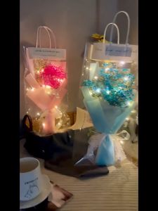 【CHOOL】พร้อมส่ง ช่อดอกไม้ประดิษฐ์ น่ารัก ด้วยไฟ ของเล่น ของขวัญวันวาเลนไทน์