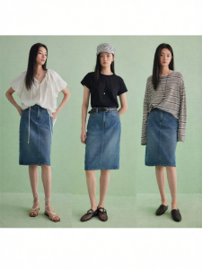 epoque de rueen | Chic Neutral Style Slit Straight Skirt