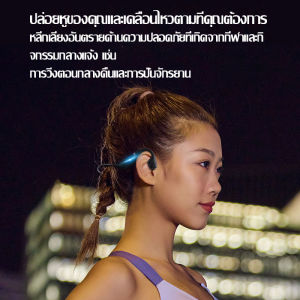 ชุดหูฟัง Bluetooth ไร้สาย True Bone Conduction 500 mAh RGB สำหรับกลางคืน 7 ระดับ