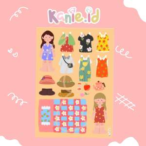 Mainan Anak Bongkar Pasang Kertas Kekinian / Paperdoll
