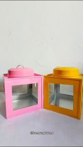Kaleng Kerupuk Mini Kaca Empat Sisi Ukuran 11 cm
