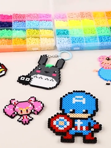 DIY Beads Fuse Beads Kit Toy 5mm Big Beads 2.6mm11000 PCS 3D Craft with Accessoires for Kids Adults  拼豆 手工DIY | Mainan Budak Perempuan Melty