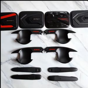 Paket Garnish Lampu Depan Belakang & Outer Door Cover Handle Grand All New Avanza 2015 - 2018 Hitam Premium