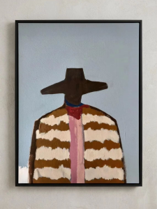 Abstract Cowboy Print Western Folk WALL Art Earth Tone Minimalist Poster