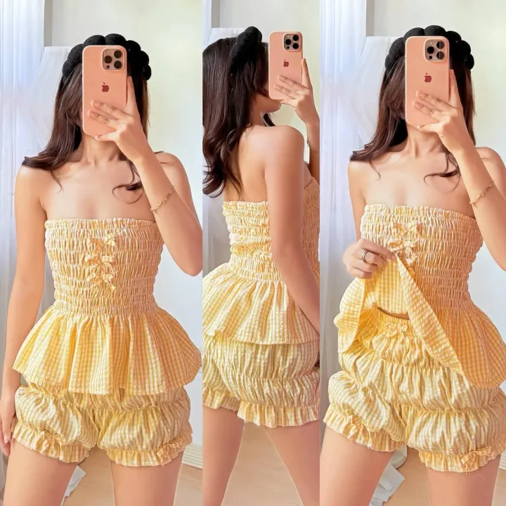 ERICA%20SMOCKING%20TUBE%20TOP%20&%20SHORT%20TERNO%20COORDS%20%7C%7C%20FASHION%20TRENDY%20OOTD%20-%20Image%204