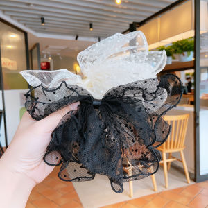 Korean Style Summer Fairy Child Polka Dot Butterfly Knot Lace Spring Clamp Parent-Child Head Flower Fairy Accessory Hair Clip