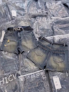 กางเกงขาสั้นยีนส์ทรงตรงเอวสูงยืดหยุ่นสำหรับฤดูร้อน กางเกงขายาวทรงหลวมสำหรับผู้หญิง กางเกงขายาวทรงตรงสำหรับผู้หญิง