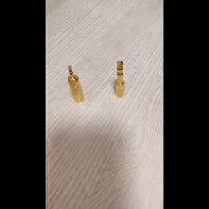 Gold Audio Adapter 6.35mm to 3.5mm / 3.5mm to 6.35mm Converter AUX Connector Audio Converter Adapter