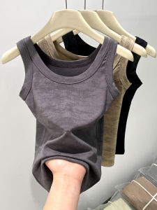 เสื้อกั๊กสายเดี่ยวผู้หญิง ฤดูร้อน 2025 ใหม่ แขนกุด ดีไซน์เก๋ไก๋ ใส่ด้านนอก เสื้อชั้นใน เสื้อผ้าทำงาน ผ้าโพลีเอสเตอร์ ปกติ