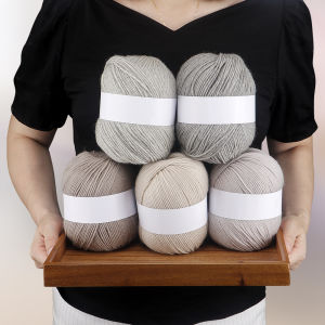 ไหมพรมขนสัตว์แท้ 100% นุ่ม 5 ชิ้น น้ำหนัก 100 กรัม/ชิ้น 4ply ความหนาปานกลาง สำหรับงานถักโครเชต์/ถักนิตติ้ง เสื้อสเวตเตอร์ หมวก ผ้าพันคอ เสื้อคลุม