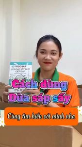 Dừa sáp sấy giòn cao cấp VICOSAP ít đường đồ ăn vặt healthy đặc sản Trà Vinh Hộp 25g