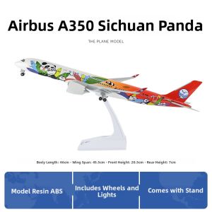 JIZHICHEN | Sichuan Airlines Panda Livery Airbus A350 Collectible Model with Landing Gear Lights