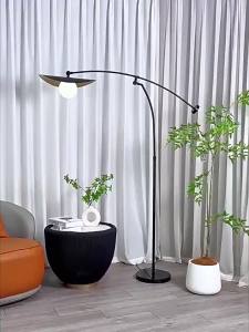 (Original) Fishing Floor Lamp Italian Minimalist Living Room Postmodern Bedroom Creative Sofa Side Swing Arm Hat Lamp Standing Table Lamp