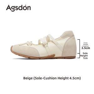 Agsdon | Heel Increasing Soft Bottom Mary Jane Shoes