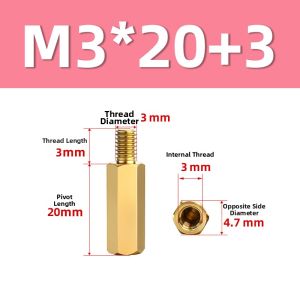 OPPU | Hexagonal Brass Spacer Screw Post