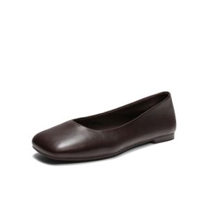 Belle | Afternoon Tea Leather Square-Toe Flats