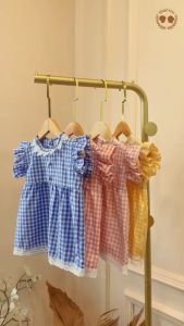 MARVES Thalia Dress Atasan Anak Perempuan Bahan Katun Motif Kotak Usia 1 Hingga 10 Tahun