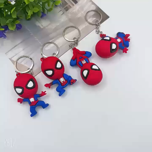 Marvel Avengers Cartoon Spider-Man Series Pvc Soft Rubber 3d Spider-Man Keychain Bag Charm Gift