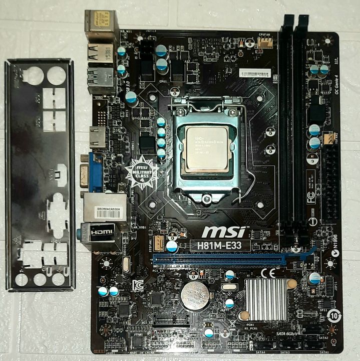 Mobo Motherboard MSI H81M-E33 Pcc intel G3240 Lazada