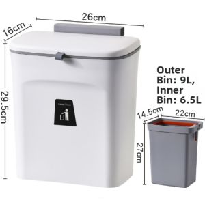 Hanging Flip Top Storage Trash Can