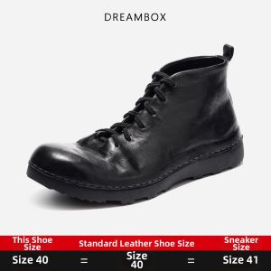 dreambox | Washed Horse Leather Handmade Insulated Martin Boots