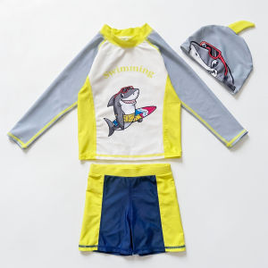 HUANHUAN | Sun Protection Long Sleeve Separated Swimwear Set