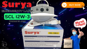 Lampu Surya Cas Isi Ulang Darurat Emergency Gantung SCL 12w-3 12 watt Rechargable Terang Battery 900mAh Tahan Hingga 5 Jam 12w AC/DC Hidup Otomatis Garansi Laz COD Bisa Bayar di Tempat Graha Mart