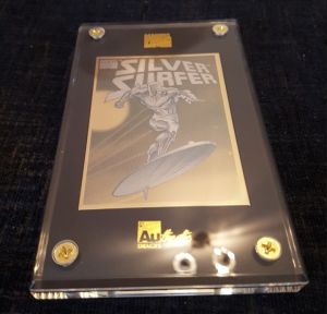 MARVEL SILVER SURFER 24K GOLD CARD LIMITED EDITION 329 /1996. AUTHENTIC IMAGES 1996 NEW