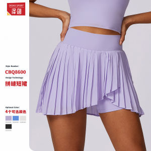 Zhechuang Womens Sporty Pleated Mini Skirt Quick Dry Tennis Skort Casual Fashionable Sportswear Zhechuang Clothing