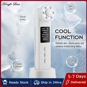 Hengfa Lina EMS Microcurrent Facial Massager Ultrasonic Cleaner Ice Compress Face Lifting RF Light Therapy Anti-Aging Eye Massage Instrument