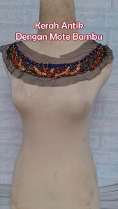 (Per Pcs) AP264 Aplikasi Kerah Aplikasi Leher Mote-Mote Cantik dan Antik