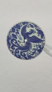 28.5mm Dial NH35 Dial NH36 Watch Dial Blue and White Porcelain Style Dial Sterile Dial Watch Accessories Fit NH35/NH36 Movement