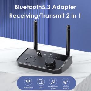 VAORLO | 2 In 1 Bluetooth 5.3 Audio Receiver Transmitter 3.5mm Aux Jack RCA Stereo Music Wireless Adapter Dongle for TV Car PC Headphones