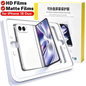 Folding Screen Hydrogel Film for iPhone Duo Easy Install Positioning Box Soft TPU Anti-Scratch Self-Repair Clear Touch Sensitive