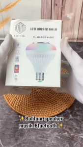 Speaker Lampu Bluetooth (Bonus Remote) Wireless | GARANSI 6 BULAN Lampu music LED RGB | Bohlam speaker