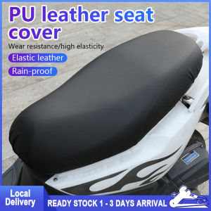 Universal Motorcycle Seat Cover Waterproof Dustproof Rainproof Sunscreen Cushion Seat Cover Protector Scooter Moto Accessories PU Leather Seat Elastic for Most Motorcycle Scooter Seat