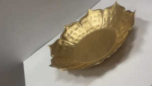 Handcrafted Metal Urli Bowl  | Large Floating Flower Bowl for Festive |Diwali Decor (Pack of 1 Pc | Size - 10 inches)