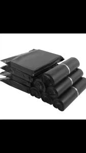 100pcs Black Polymailer Courier Pouch Plain Waterproof Pouch Mailing Express Pouch Shipping Bag
