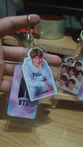 BTS Keychain for Fans - BTS Merchandise with Member Portraits and Logo Design/