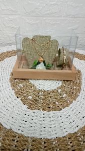 Kotak Kayu Tutup Mika Tempat Gelang dan Kalung Mahar atau Seserahan Pernikahan - KGK