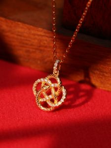 Original Design Snake Charm Necklace Silver Plated Gold New Chinese Style Minimalist Versatile Clavicle Chain Birth Year Gift