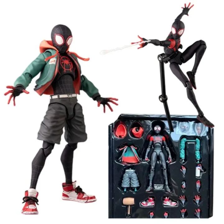 Sentinel Sv Action Spiderman Miles Morales Action Figure Model Spider Man Into The Spider Verse 