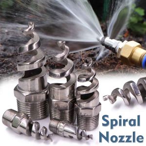 8-size Spiral Nozzle Sprayer 316 Stainless Steel Atomizer Outdoor Agricultural Irrigation Garden Watering Industry Dust Removal