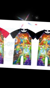 Comel Kids Cartoon Swimsuit Swimwear 儿童我的世界游泳衣