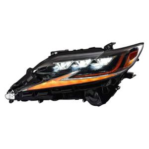 YOUMA | For 13-17 Lexus ES Headlight Assembly Tri-beam LED Lens Daytime Running Lights Sequential Turn Signal