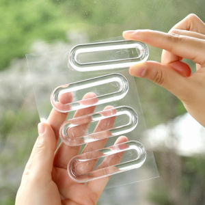 4pcs sliding door handles non perforated glass door handles window handles transparent invisible cabinet door handles